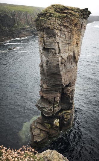Picture of Scottish landscape in Orkney Yesnaby cliffs Scotland