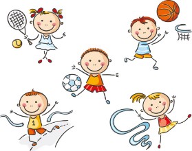 Afbeeldingen van Kids going in for sport