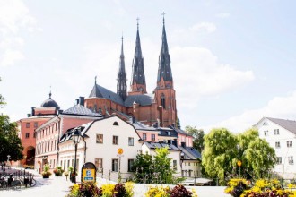 Picture of The cathedral and sun in the city