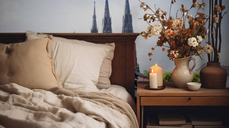 Picture of The cathedral and sun in the city