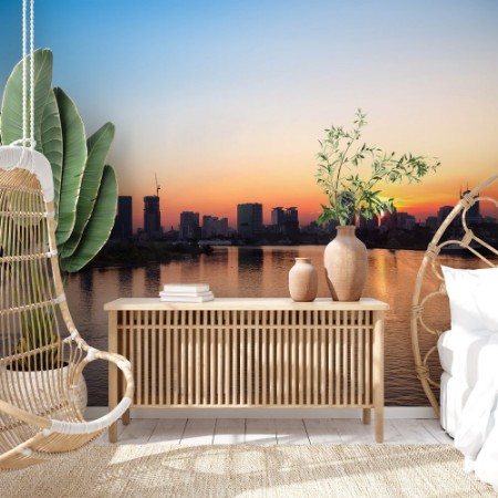 Picture of Saigon skyline ved solnedgang Vietnam