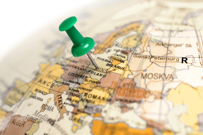 Picture of Location Poland Green pin on the map