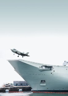 Picture of Aircraft carrier in the sea