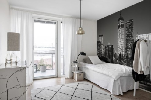 Image de New York by night Brooklyn Bridge Lower Manhattan  Black an