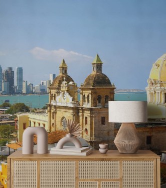 Picture of Historic center of Cartagena Colombia with the Caribbean Sea