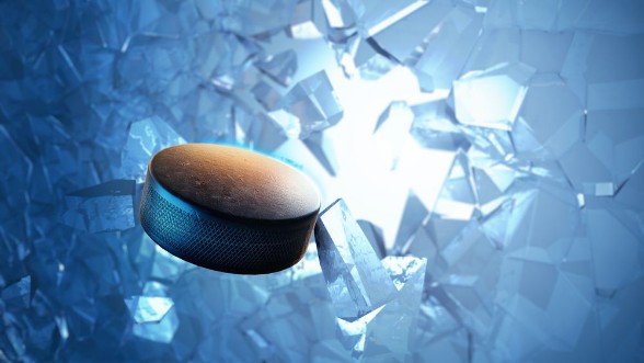 Εικόνα της Hockey puck burst through ice