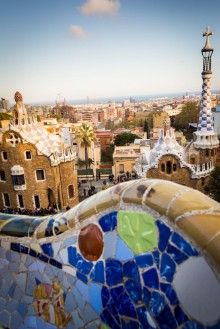Image de Barcelona Park Guell after sunset