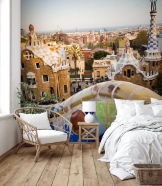 Bild på Barcelona Park Guell after sunset