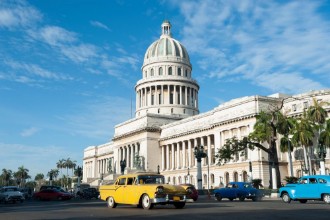 Picture of Havana Cuba Capitolio Building with Cars