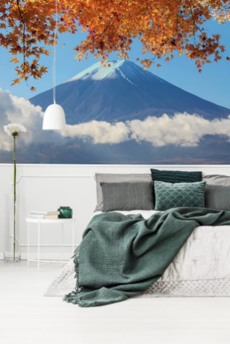 Afbeeldingen van Mt Fuji with fall colors in Japan