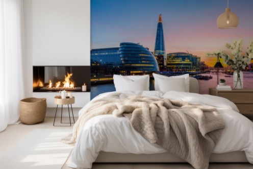 Picture of New London city hall at sunset