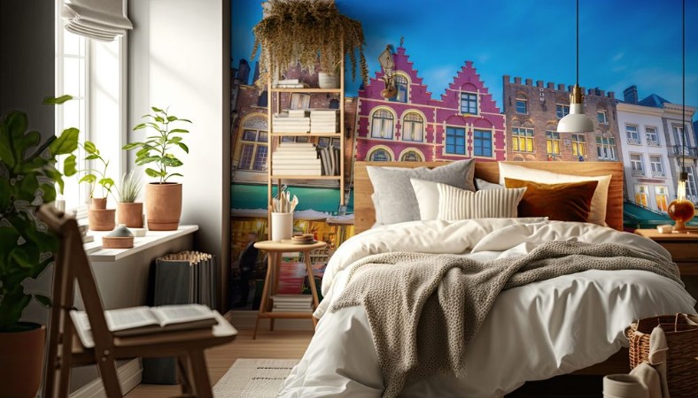 Afbeeldingen van Beautiful night in Market Square Bruges - Belgium