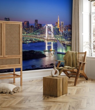 Afbeeldingen van Tokyo Rainbow Bridge und Tokyo Tower