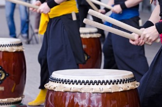 Bild på Group of musicians are playing on traditional japanese