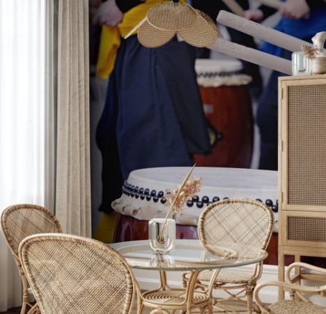 Picture of Group of musicians are playing on traditional japanese