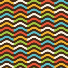 Bild von Vintage colorful wave pattern