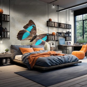 Afbeeldingen van Butterfly Prepona Laerte on the sand