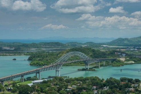 Picture of Bridge of the Americas Panama Canal Panama city Central America