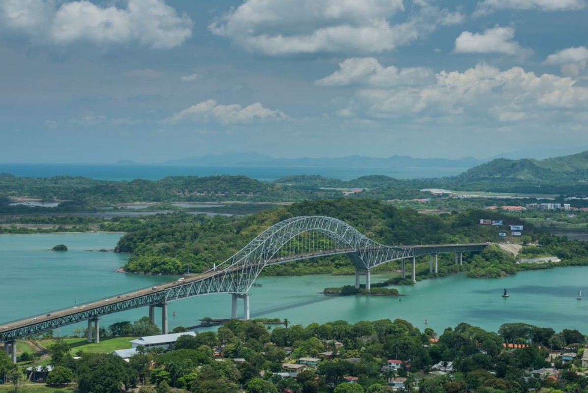 Picture of Bridge of the Americas Panama Canal Panama city Central America