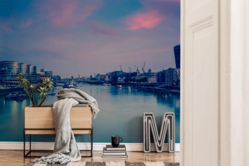 Afbeeldingen van Panoramic view on London and Thames at twilight from Tower Brid