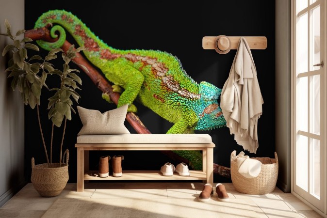 Picture of Mount Hanang Chameleon Trioceros hanangensis