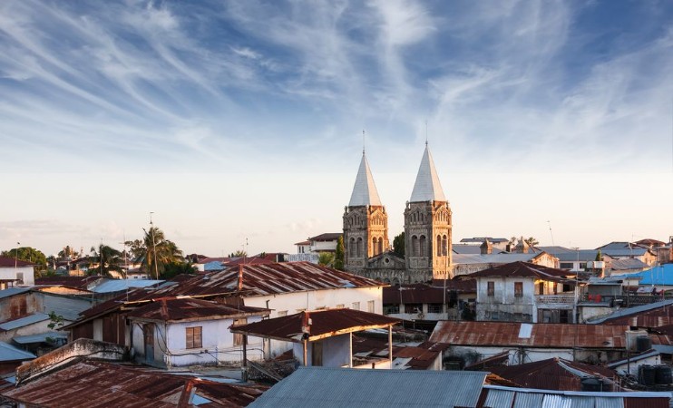 Afbeeldingen van Stonetown zanzibar roof-top view over city