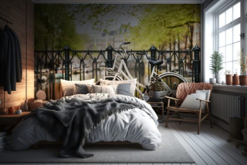 Bild på Bike on amsterdam street in city