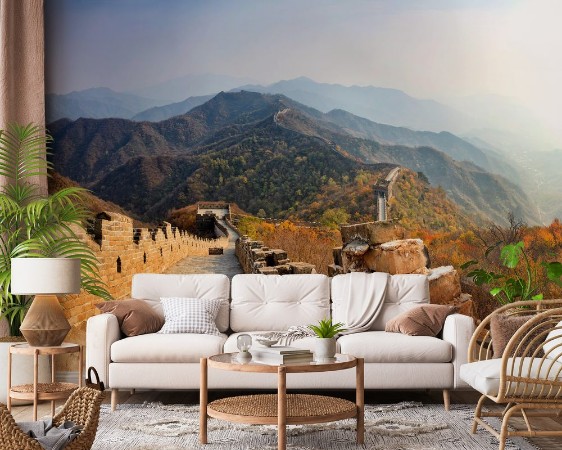 Afbeeldingen van China Great Wall Down Distant