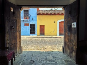 Picture of Beautiful Colorful Spanish Colonial City of Antigua Guatemala