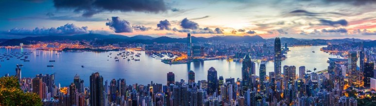 Picture of City and Harbor at dawn