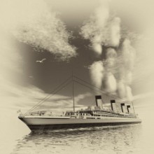 Bild von Titanic ship - 3D render