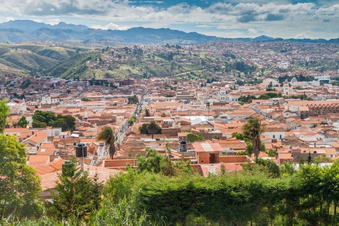 Afbeeldingen van Aerial view of Sucre Bolivia