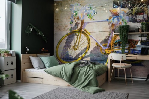 Picture of Vintage bike decorated with flowers