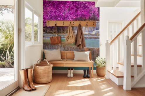 Picture of Waterfall in rain forest Tat Kuang Si Waterfalls at Luang praba