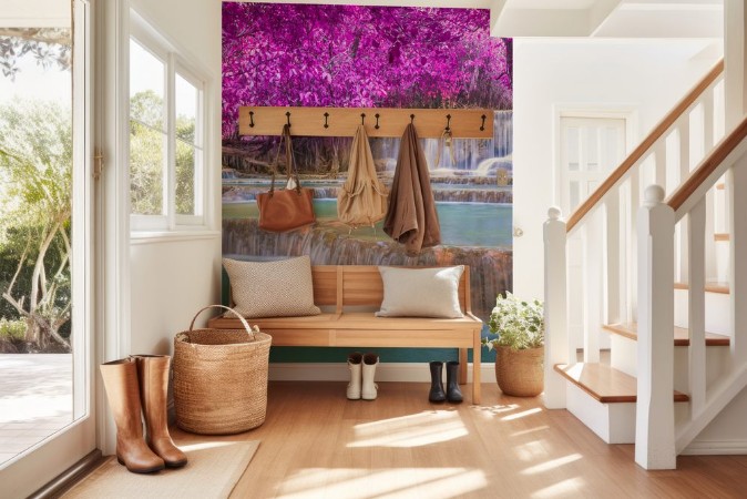 Picture of Waterfall in rain forest Tat Kuang Si Waterfalls at Luang praba