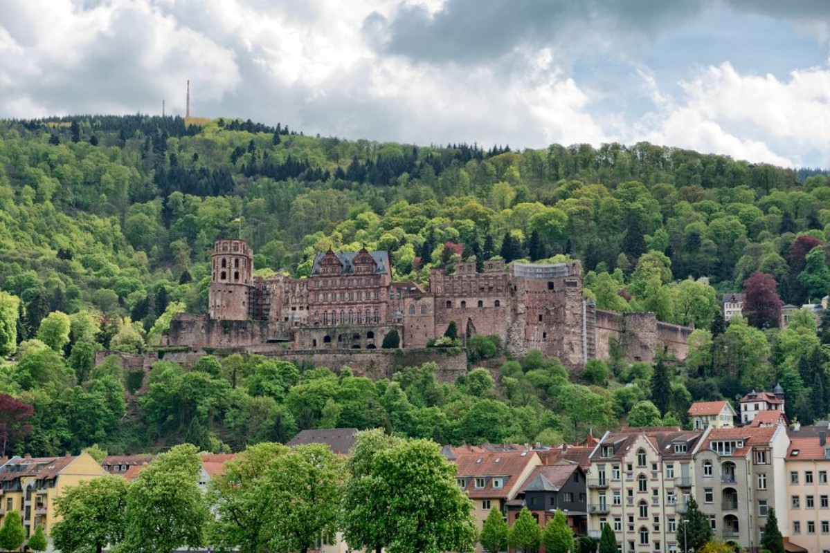 Picture of Heidelberg Castle in Wooded Hills Overlooking Town