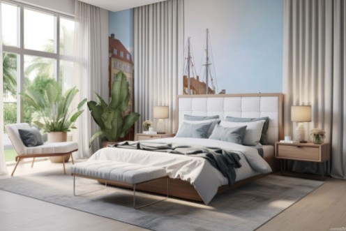 Afbeeldingen van The Nyhavn harbour in a sunny day