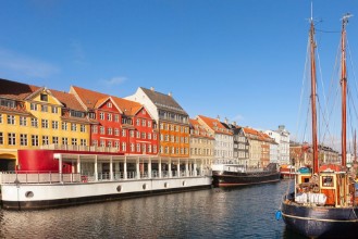 Picture of Classic morning view of Nyhavn in Copenhagen Denmark