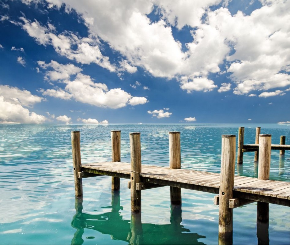 Picture of Schne Reise Abendruhe am Bootssteg 