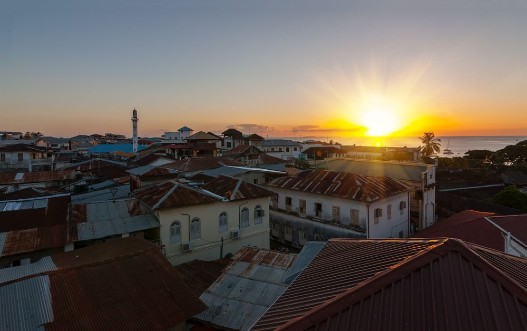Picture of Evening skyline view of an old city