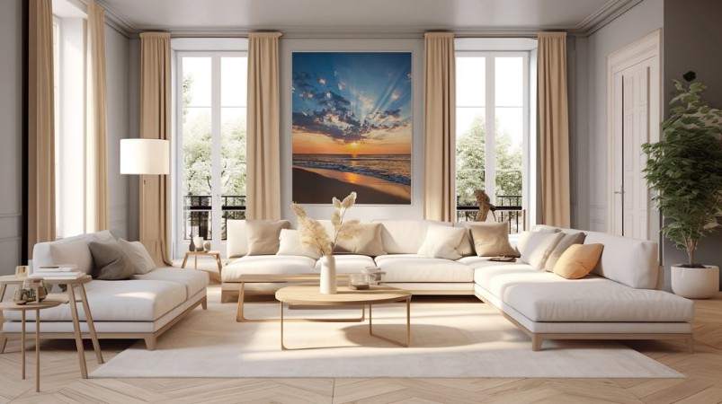 Picture of Beautiful cloudscape over the sea sunrise shot