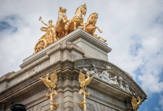 Image de Fountain in Parc de la Ciutadella called Cascada in Barcelona Spain