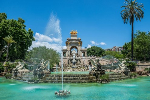 Picture of Fountain in Parc de la Ciutadella called Cascada in Barcelona Spain