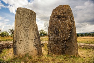 Pilt Megalithic Tiya stone pillars Addis Ababa Ethiopia