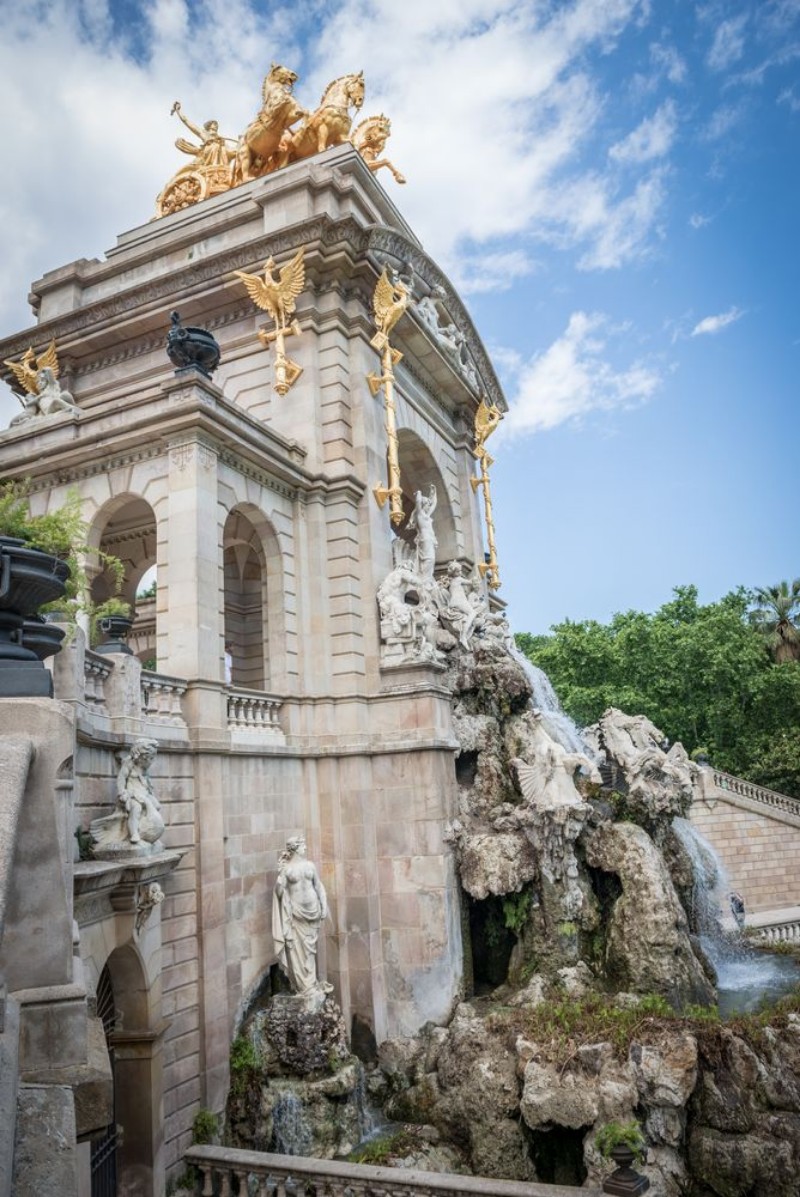 Picture of Fountain in Parc de la Ciutadella called Cascada in Barcelona Spain
