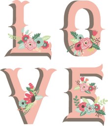 Bild von Wedding Flower Love Design Elements