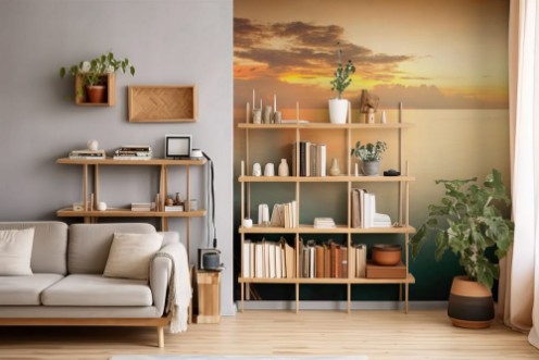 Picture of Panorama of tropical sunset on Maldives