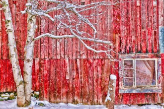 Kép Digitally altered red barn