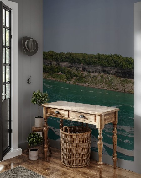 Picture of American and Canadian Niagara Falls and Bridal Veil Falls form Ontario Canada