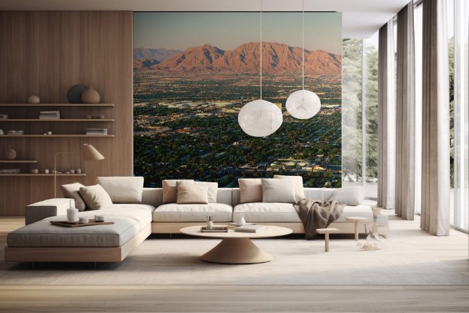 Picture of Panoramic view of Las Vegas Nevada Gambling City at sunset